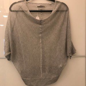 All Saints NWT grey mesh dolman sleeve top